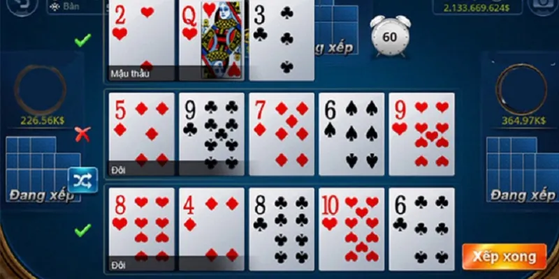 Những chiến thuật xếp bài Mậu Binh thông dụng